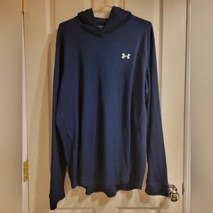 Mens XXL Under Armour navy waffle-knit light weight hoodie